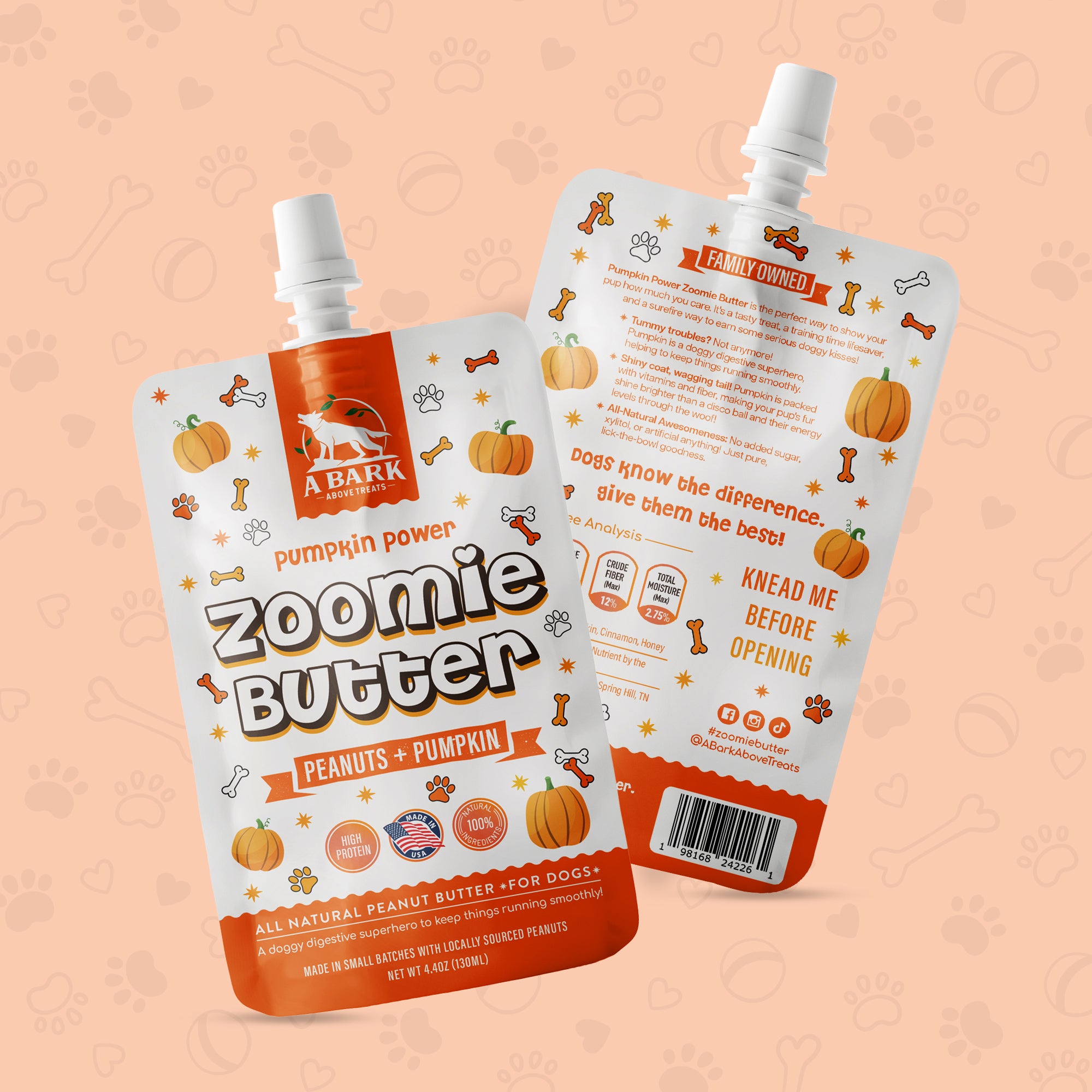 (3-Pack) Pumpkin Power Zoomie Butter Squeeze Packs